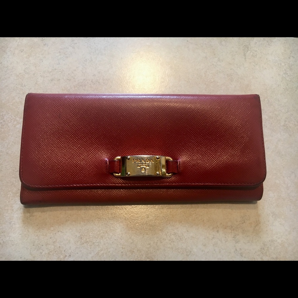 Authentic Prada leather wallet